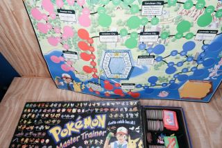 Vintage 1998 Pokemon Master Trainer Board Game