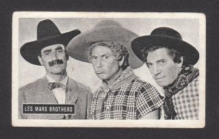 The Marx Brothers Groucho Harpo Chico Vintage Collector Card From Belgium