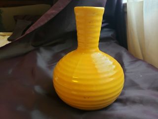 Vintage Antique Yellow Bauer Pottery Ringware Water Bottle Carafe