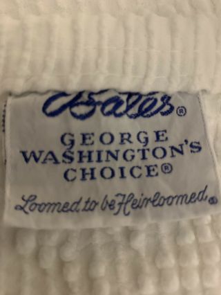 Twin Vtg Bates Bedspread George Washington Choice Cotton Hobnail Candlewick USA 3