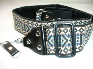 Hippie Camera Neck Strap With Lug Rings,  Classic Blue Ornaments,  Vintage,  Vguc