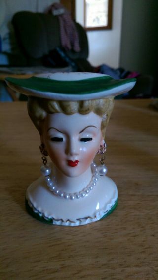 Vintage Artmark Rare Japan 3 " Lady Head Vase