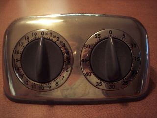 Vintage Amco 8425 Dual Stainless Steel Timer
