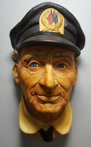 “sea Captain - Retirednorman Rockwell” Vintage Bossons Hand Painted Chalk Ware