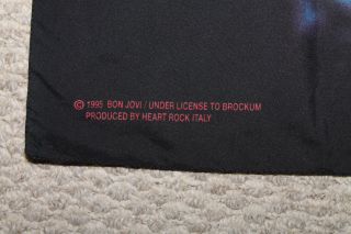 Vintage 1995 Bon Jovi Fabric Poster - Brockum Group - Heart Rock Italy 2
