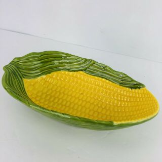 Vintage Corn on the Cob Serving Bowl Dish Oval Sweet Corn 3