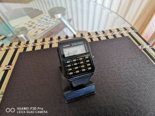 Vintage Casio Ca - 55 Calculator Digital Quartz Dual Time Watch