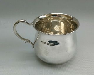 Vintage 1937 Harrison Fisher & Co Solid Silver Christening Cup Mug Abr 86g