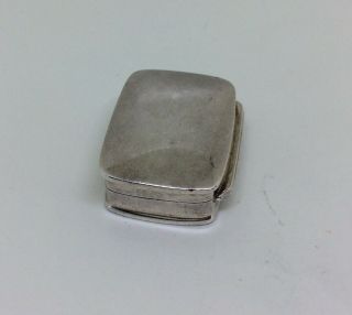Vintage Plain Silver Pill Snuff Box - 4