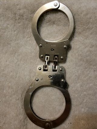 Vintage Peerless Handcuffs Model 801b With Nylon Holster