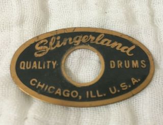 Slingerland Late 50s Vtg Bronze Chicago Badge Snare Bass Kick Drum Part 1st Gen.