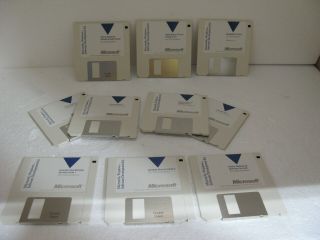 Vintage Microsoft Windows Development Kit Total Of 10 - 3 1/2 Floppy Disks