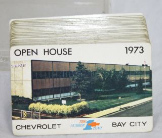 Vtg Chevrolet Open House Deck Of Cards 1973 Open House Bay City Michigan Cpc