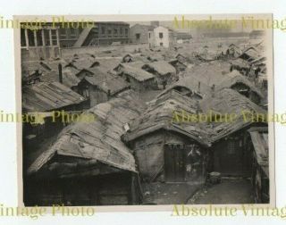 Old Photograph Poor Chinese Dwellings Shanghai City China Vintage 1930s