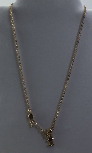 Girl Flying Kite Necklace Park Lane Jewelry Gold tone Vintage 3