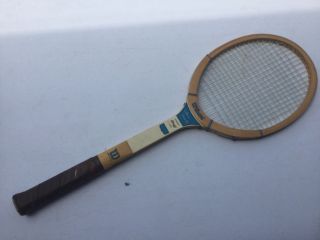 Vintage Chris Evert Wilson Advisory Staff Model Wood Tennis Racket - f 2
