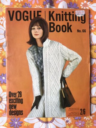 1965 Vogue Knitting Pattern Book No.  66 Vintage 1960s