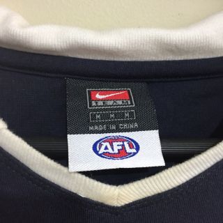 Carlton Blues Nike Team Vintage AFL Football Polo Shirt Mens Medium 5