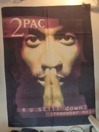Vintage 2pac 1998 Textile Poster Flag Tupac Banner