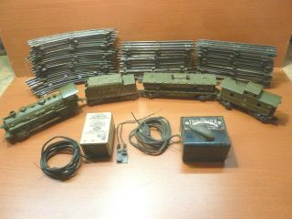 Vintage Us Army Military Electric Toy Train Set Type O