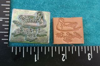 Leather Tools/ Vtg Midas 1 " Stamp 8304 Duck & Babies