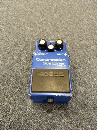 Vintage Boss Cs - 2 Compression Sustainer Guitar Effect Pedal - Made In Japan