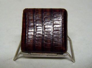 Vintage ELOGA 17 Jewels Miniature Travel Watch/Clock w/ Leather Case - Rare 3