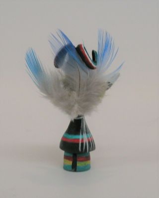 Vtg Micro Miniature Zuni Corn Kachina Signed by Sal ' e Jo of the Osage Nation 1a 3