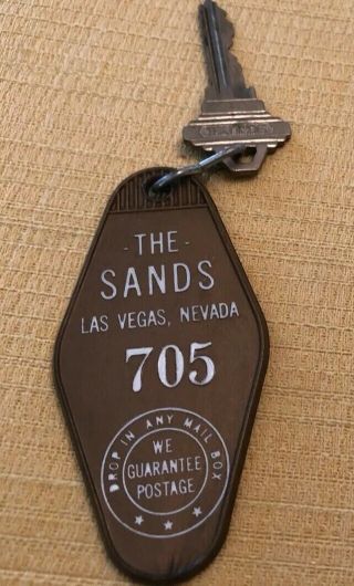 Vintage Sands Hotel Casino Las Vegas Nevada Aqueduct Turf Club Key Fob Room 705