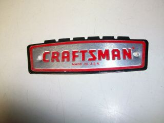 Vintage Craftsman Metal Tool Box Crown Emblem