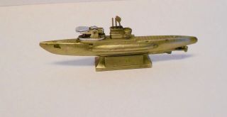 Vintage German U Boat Submarine Lighter U 581 Butane Cigarette Lighter Look