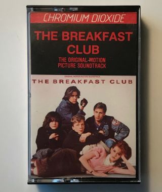 Vtg 1985 The Breakfast Club Cassette Movie Soundtrack Album Tape Ost Euc,