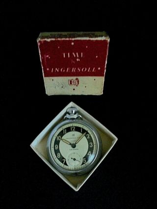 Vintage Ingersoll Ltd London Triumph Pocket Watch Time By Ingersoll