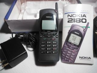 Vintage Nokia 2180 Cell Phone With Charger 1998.