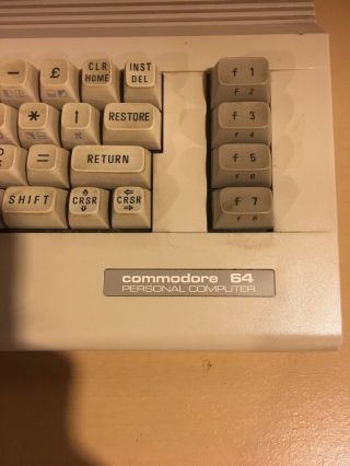 Vintage Commodore 64 Computer w/o Power Supply,  FOR PARTS/REPAIR ONLY 4