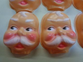 20 Vtg 3x 2 - 1/2 " Plastic Santa Claus Doll Faces Sewing Crafts