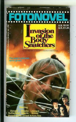 Invasion Of The Body Snatchers Finney,  Fotonovel Film Tie - In Sf Pulp Vintage Pb