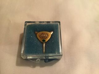 Vintage Twa 20 Year Service Pin With Emerald