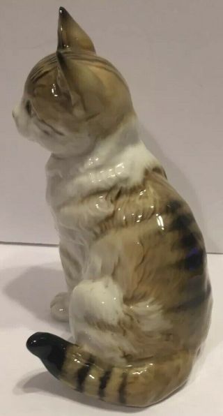 Vtg Hutschenreuther Selb Bayern Kunstabteilung Porcelain Cat Figurine Germany 2
