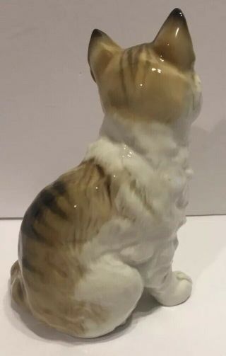 Vtg Hutschenreuther Selb Bayern Kunstabteilung Porcelain Cat Figurine Germany 4