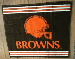 Vintage Cleveland Browns Fleece Blanket Reversible Stadium Throw 54” X 48 " Nfl