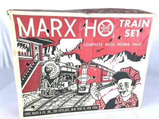 Vintage Marx Ho Scale Electric Toy Train Set Model Railroad 16850 Box