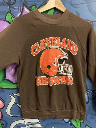 Vintage Nfl Cleveland Browns Sweatshirt Sweater Size Medium