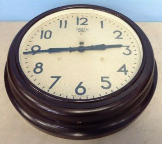Vintage Bakelite Smith Sectric Electric Wall Clock 13.  5 "