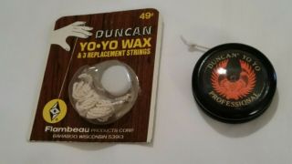 Duncan Professional Black Red Phoenix Yo - Yo & Wax Replacement Strings Pack Vtg