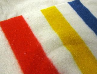 Vintage Orr Felt & Blanket Co.  Orrlaskan Pure Wool Colour Stripe Blanket 7 ' x6.  5 ' 6