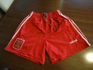 Liverpool 1996 Adidas Home Shorts 36 " Very Rare Size Vintage