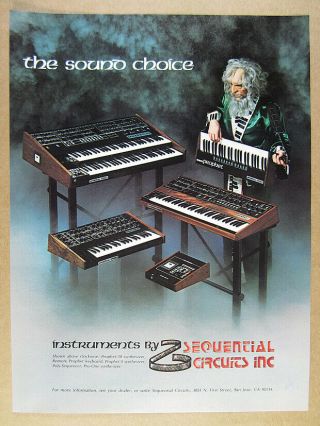 1982 Sequential Circuits Prophet 10 5 Remote Pro - One Synths Vintage Print Ad