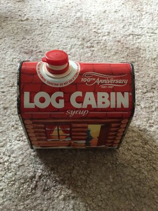 Vintage Log Cabin Syrup Tin (100th Anniversary) 1987 2