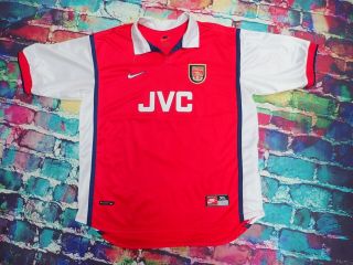 D30 Vintage Football Jersey 1998 - 99 Arsenal Home Shirt Xl